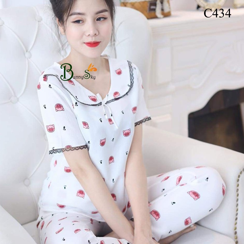 [Bunnysky]  Đồ bộ mặc nhà , quần áo nữ mẫu mẫu mã đa dạng giá mềm