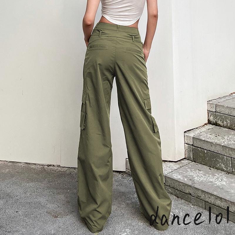 Quần Dài Eo Cao Màu Trơn Phối Túi 1O1 Thời Trang Cho Nữ