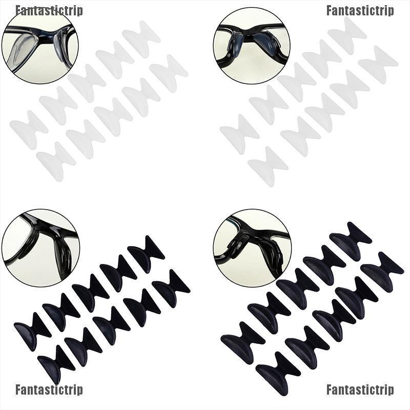 Fantastictrip 5Pairs Glasses Eyeglass Sunglass Spectacles Anti-Slip Silicone Stick On Nose Pad