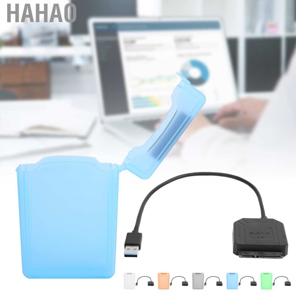 Dây Cáp Chuyển Đổi Ổ Cứng Ngoài Hahao Sata Usb 3.0 2.5in 3.5in Ssd Hdd + Hộp Bảo Vệ