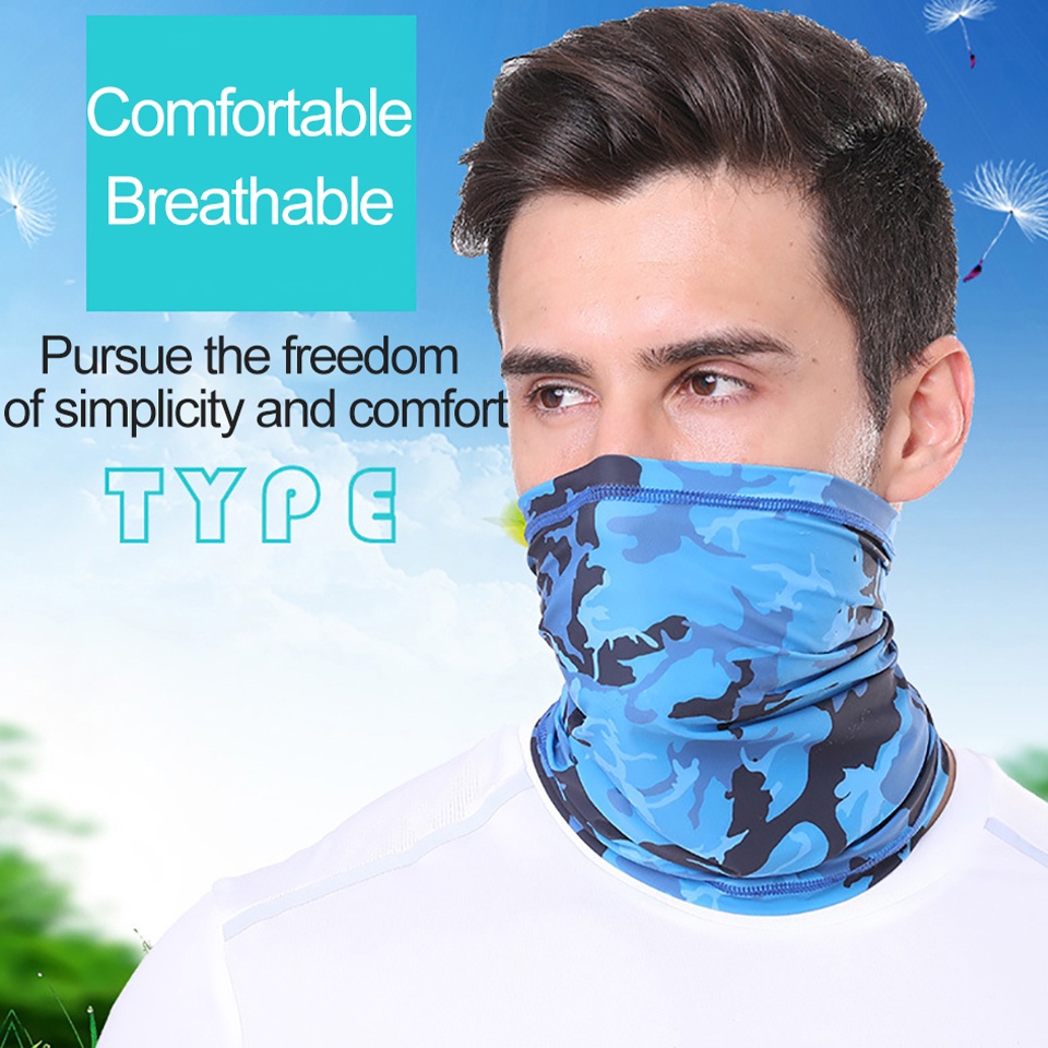 GTUBIKE Khăn Trùm Đầu Che Cổ Bằng Lụa Lạnh Đa Năng Chống Nắng Dùng Khi Đạp Xe/Câu Cá