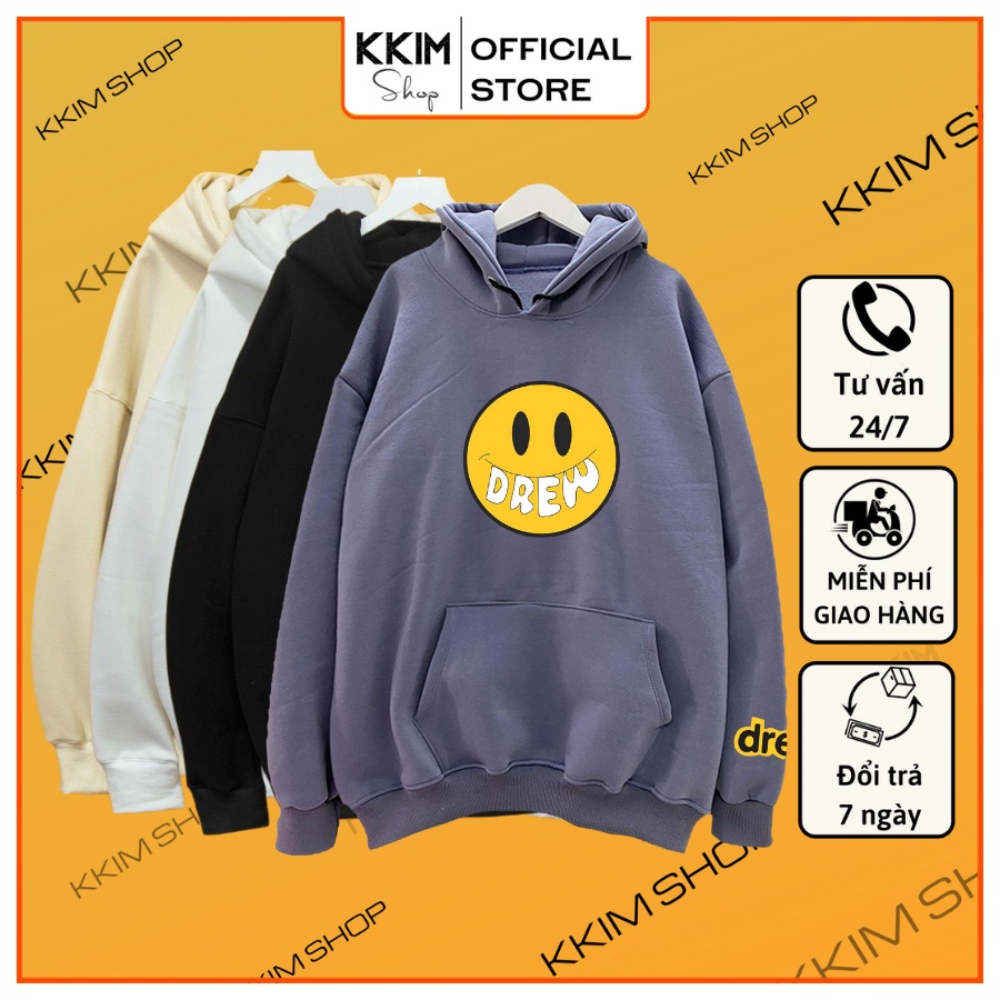 Áo Nỉ HOODIE Drew House Form Rộng CHUẨN Xu Hướng, áo nỉ bông hoodie unisex nam nữ. KKim Shop