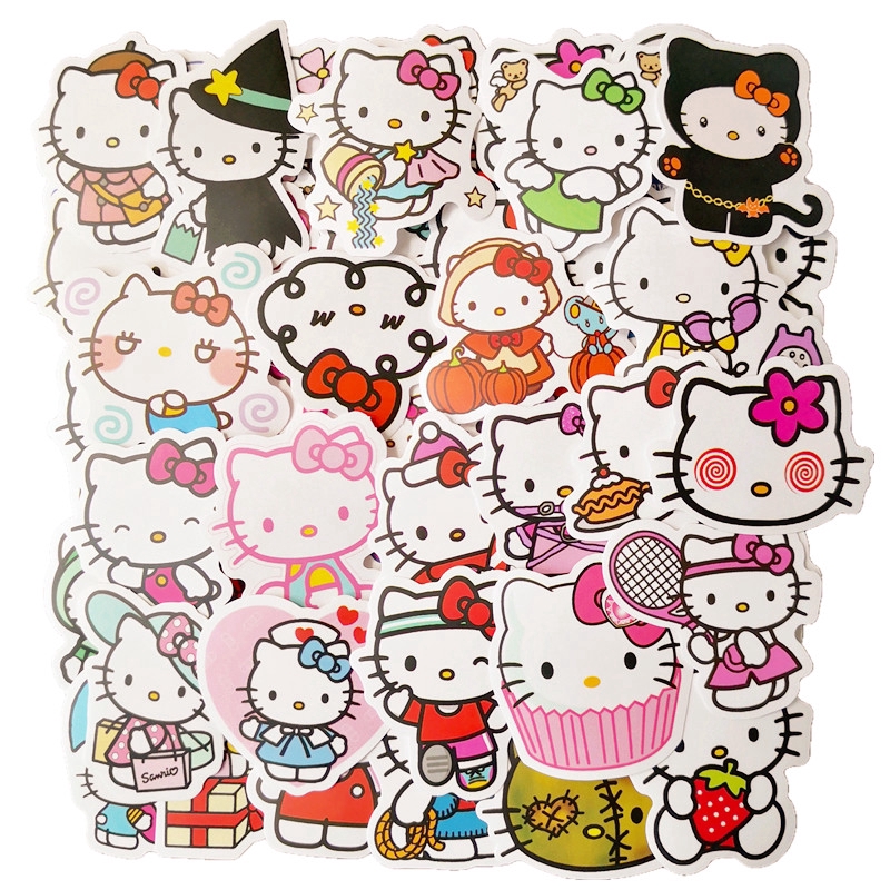 ❉ Hello Kitty Series 03 - Sanrio Stickers ❉ 50Pcs/Set Cartoon Anime DIY Fashion Decals Doodle Stickers