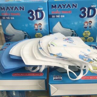 Khẩu trang MAYAN 3D Trẻ em (hộp 10 chiếc)