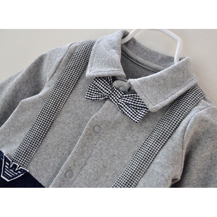 Body công tử dài tay dành cho bé trai jumpsuit dài tay