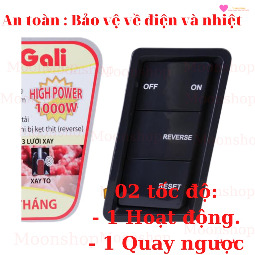 [ĐA NĂNG] Máy Xay Thịt Công Nghiệp, Xay Cua Cá, Hàng Nhập Khẩu Chất Lượng Cao Của Gali, Motor Bằng Đồng 1000w, GL1902