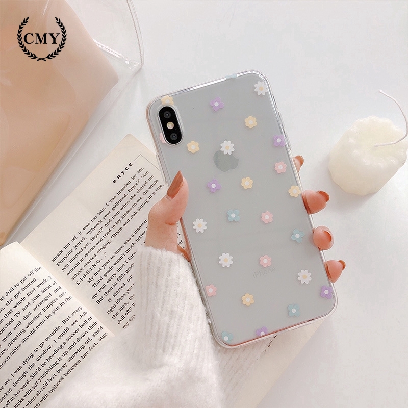 Ốp lưng in hình bông hoa/trái tim xinh xắn cho iPhone11/11Pro 11pro Max X XR XS XS MAX 6 7 8 plus SE | BigBuy360 - bigbuy360.vn