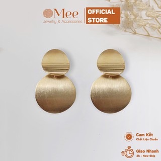 Khuyên tai tròn MEE 2 lớp cá tính, bông tai vintage cao cấp, phiên bản giới hạn - E6526