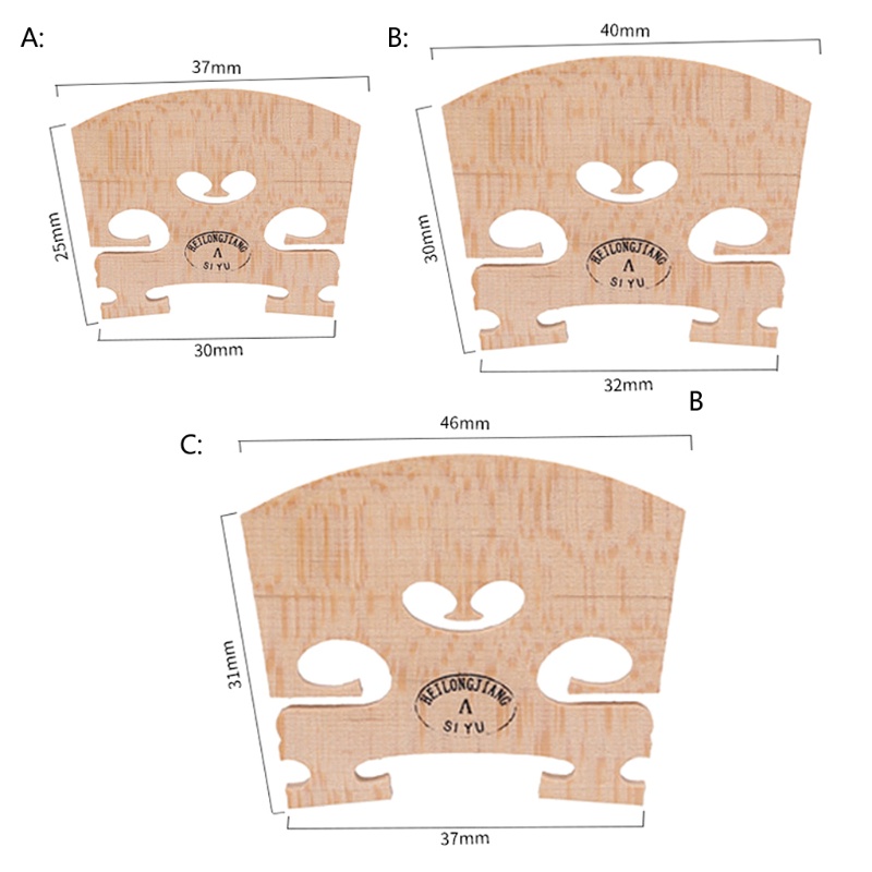 QQ Phụ kiện cầu đàn Violin bằng gỗ phong 1/8 1/4 3/4 1/2