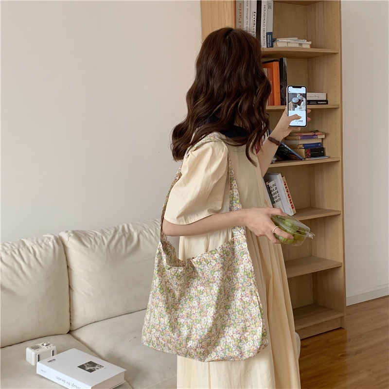 Túi xách đeo vai JASMIN NOIR vải bạt hình đám mây thời trang đơn giản dành cho nữ