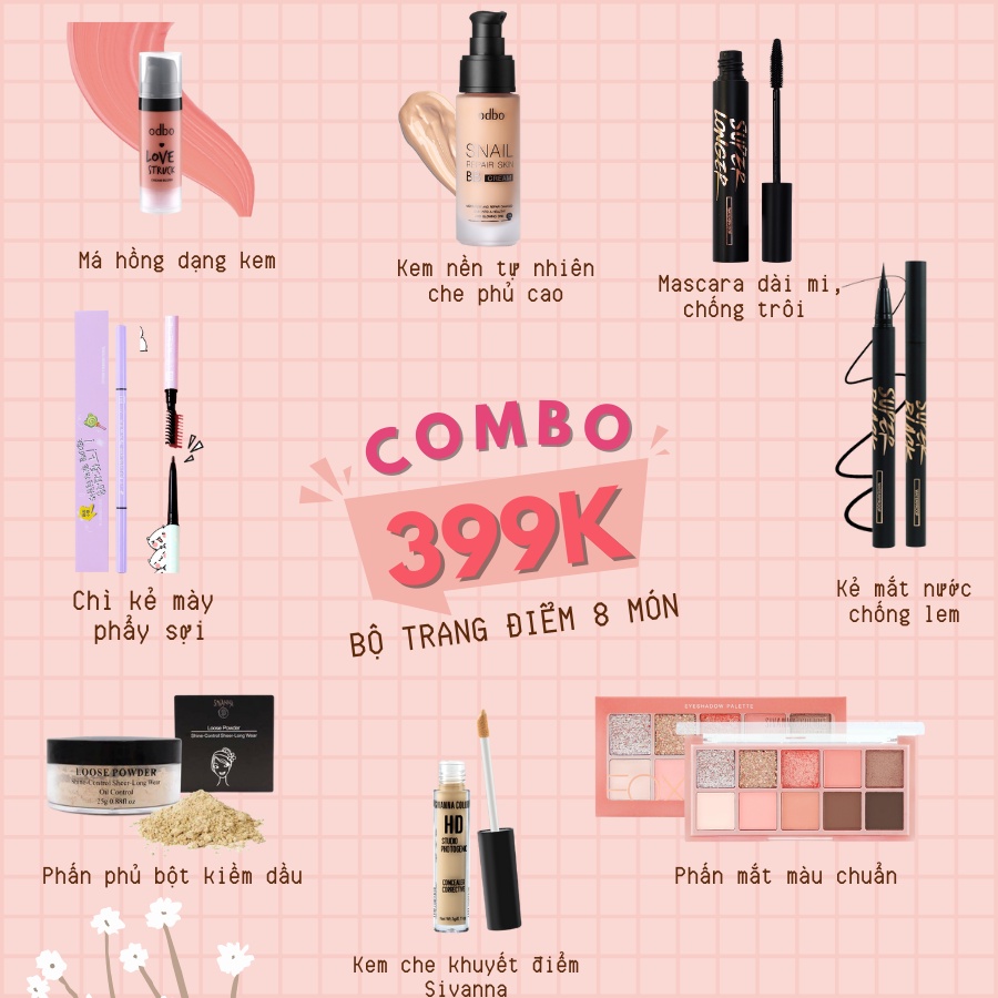 Bộ trang điểm 8 món cho nàng công sở