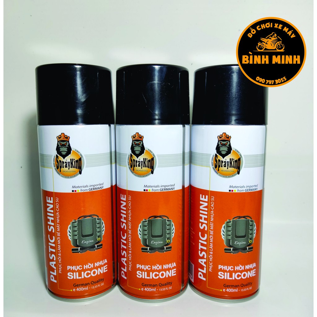 Phục hồi nhựa nhám, dưỡng đen dàn nhám SprayKing 400ml công nghệ Đức giá Việt Nam.