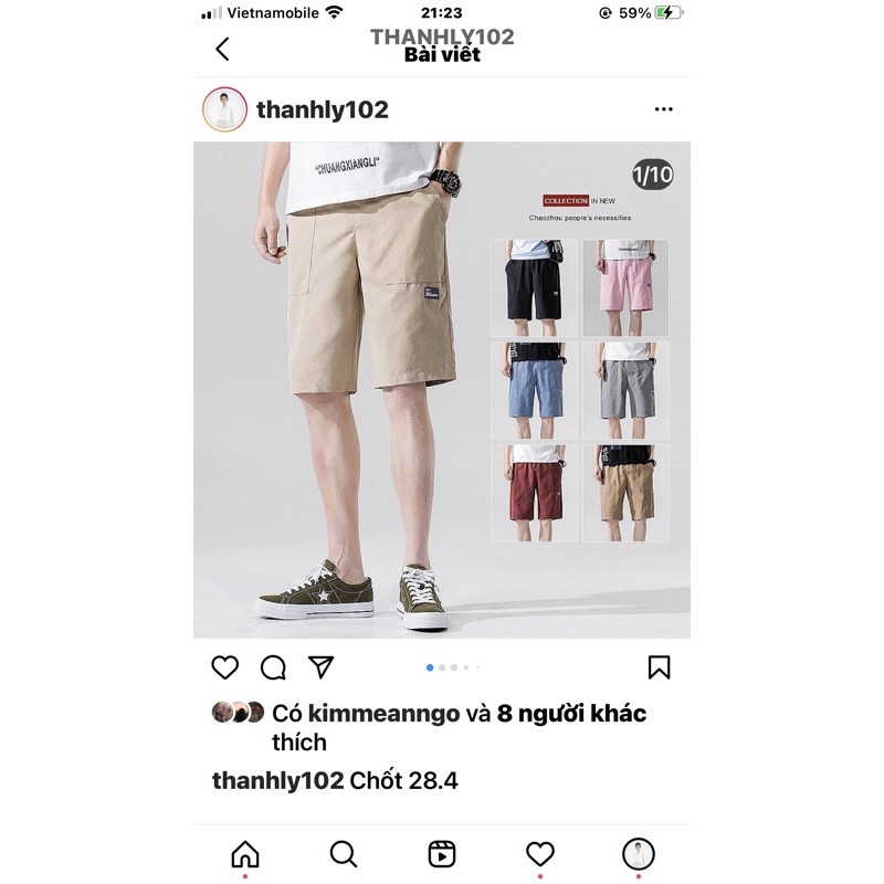 Quần short flash sale( khách note tên ig)