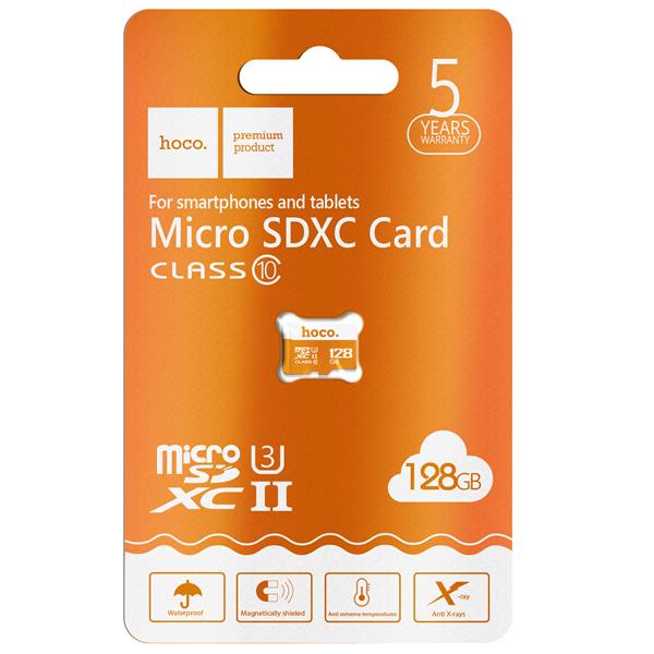 Thẻ nhớ MicroSDXC Hoco 128GB A1 U3 V30 100MB/s (Nâu) - Nhất Tín Computer
