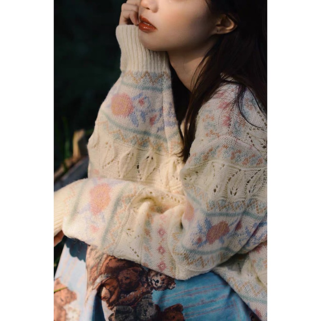 Áo len đan vintage Pullover Cardigan - Dreamy.nt