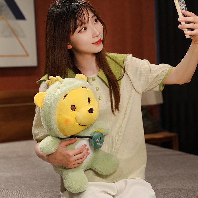 Hàng Có Sẵn Trong 24Winnie The Pooh Đồ chơi sang trọng Winnie Cosplay Khủng long Unicorn Búp bê sang trọng Dễ thương Unicorn Bear Gối sang trọng cho trẻ em