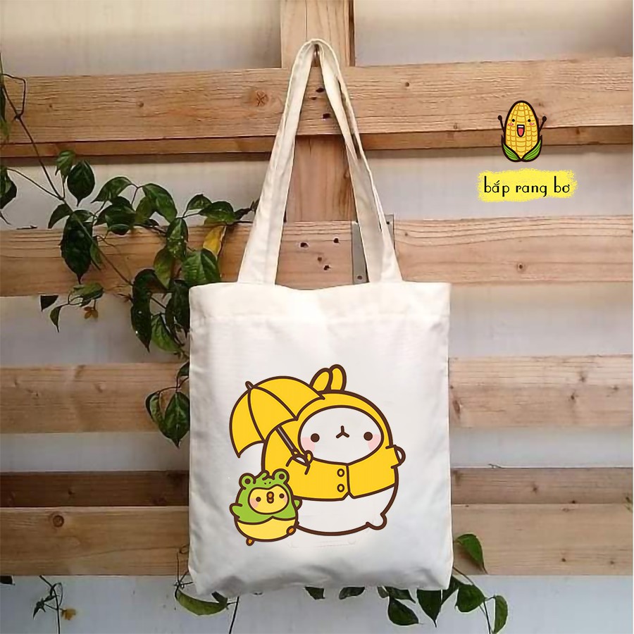 TÚI TOTE HÀN QUỐC CÚN CORGI CUTE KHÓA ZIP DỄ THƯƠNG - SIU TO