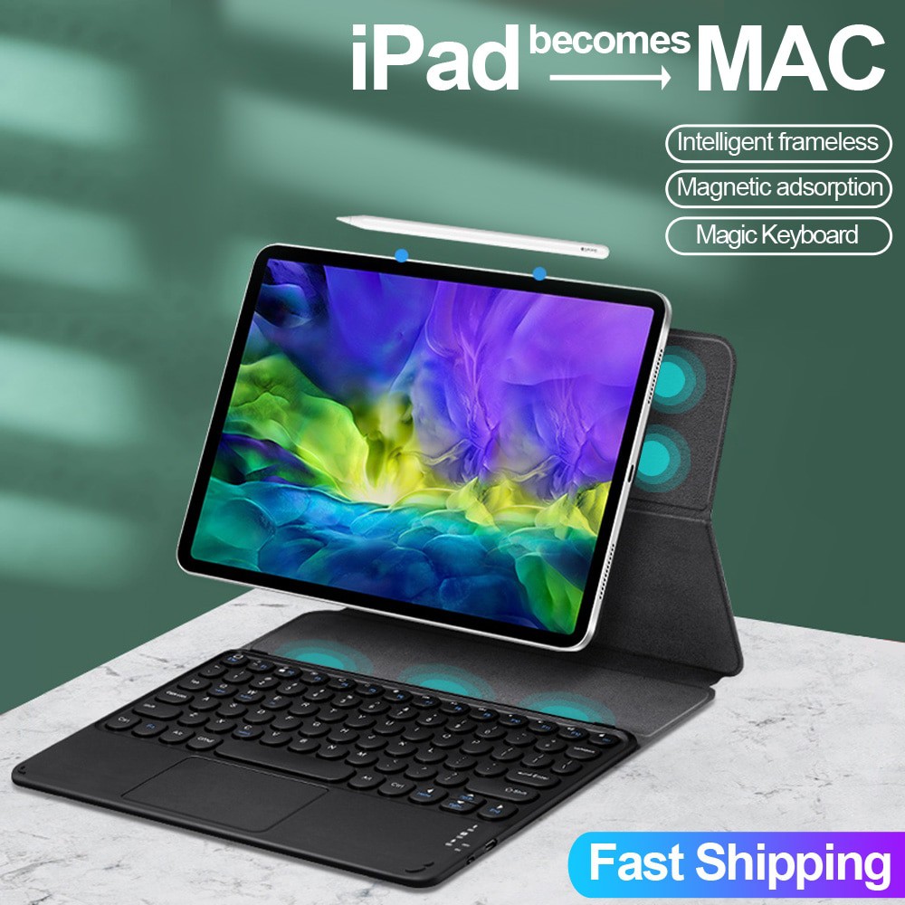 Bao Da Kèm Bàn Phím Bluetooth Cho Ipad Pro 11 Case 2020 For Ipad Pro 12.9 2018 2020 Air 4 10.9