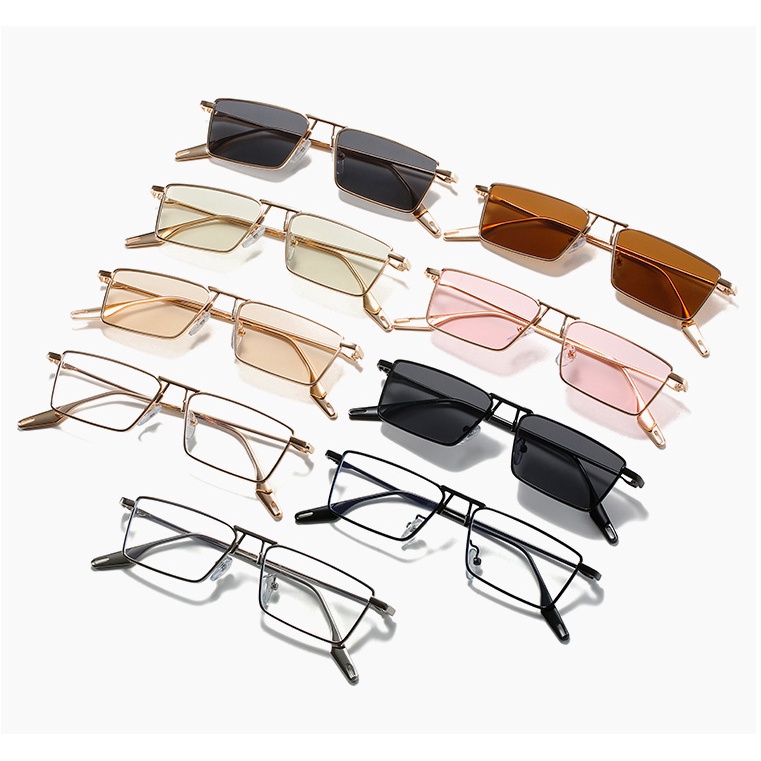 Kính Mát Hình Chữ Nhật Chống Tia UV400 Nhiều Màu Sắc Thời Trang Cho Nam Và Nữ