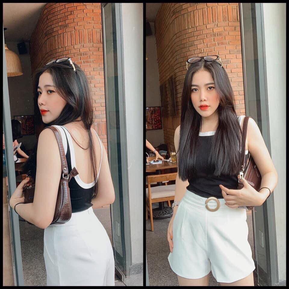 Áo Ba Lỗ Khoét Lưng Phối Viền