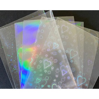 Sleeves hologram - hình trái tim lấp lánh (có dán - size 57x87mm)