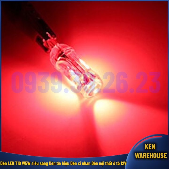 Đèn LED T10 W5W siêu sáng Đèn xi nhan Đèn tín hiệu Đèn nội thất ô tô xe máy mô tô 12V - GIÁ 01 BÓNG - KEN warehouse