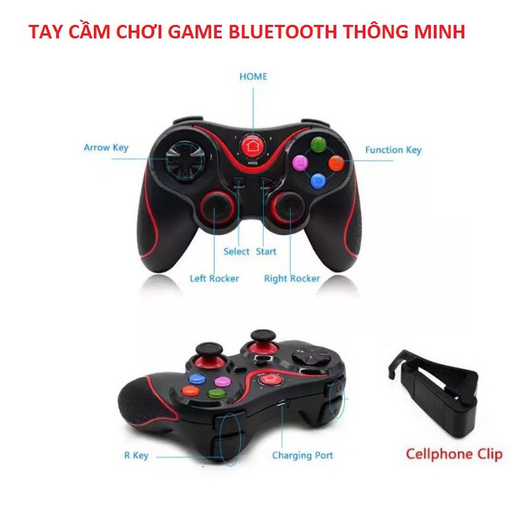 Tay Cầm Chơi Game, V8 Bluetooth Cho Các Loại Điện Thoại - Android - IOS - PC - Laptop 2020