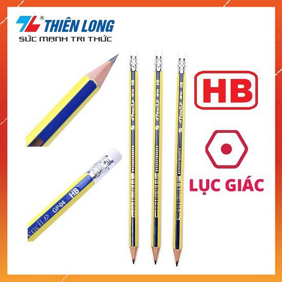 Bút chì gỗ Thiên Long HB GP-04. Ruột chì HB (1 cái)