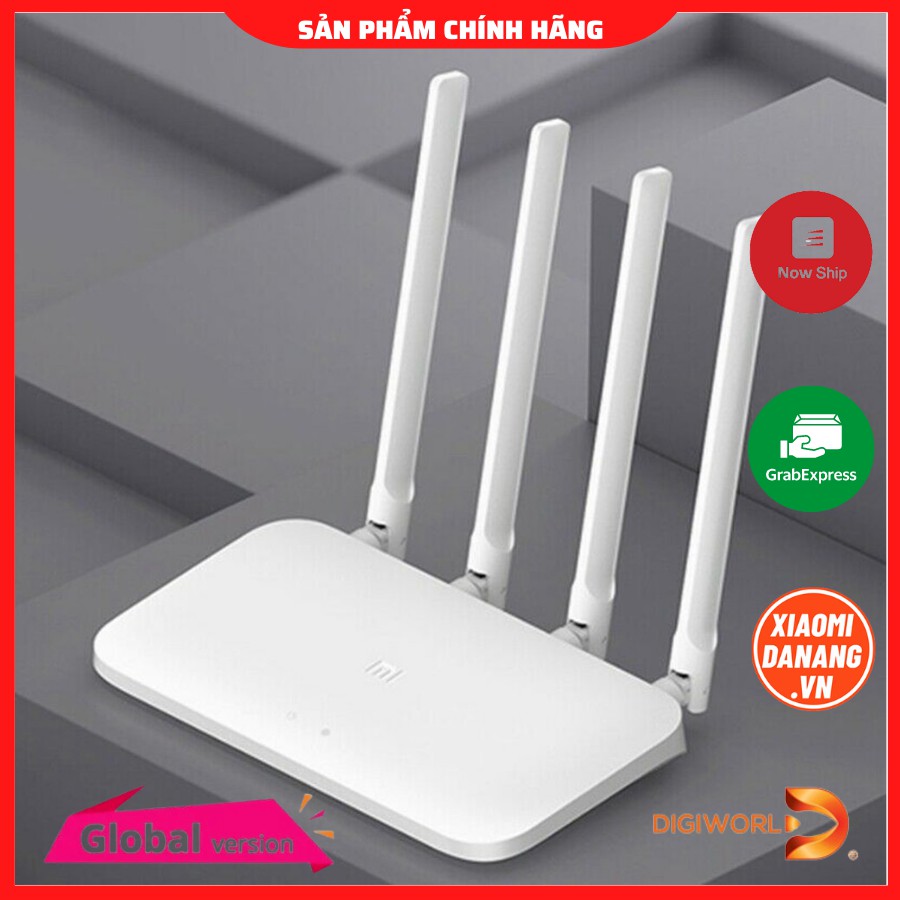 Bộ phát Wifi Xiaomi Router 4C 4 Anten Gen 4C bản Quốc Tế Tiếng Anh (Hàng chính hãng Digiworld phân phối)