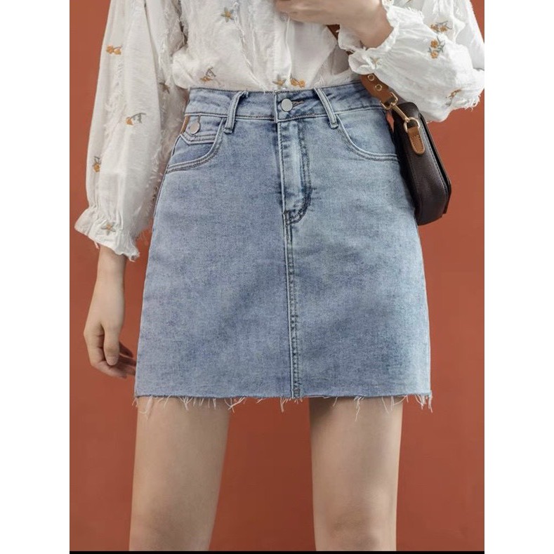 Váy Jean Chữ A- Chất Cotton - Phong Cách Năng Động Hàn Quốc | BigBuy360 - bigbuy360.vn