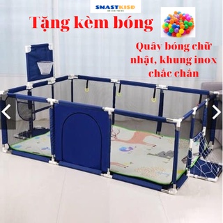 Quây bóng,nhà bóng,lều bóng chữ nhật khung inox chữ nhật cho bé SMAST KISD