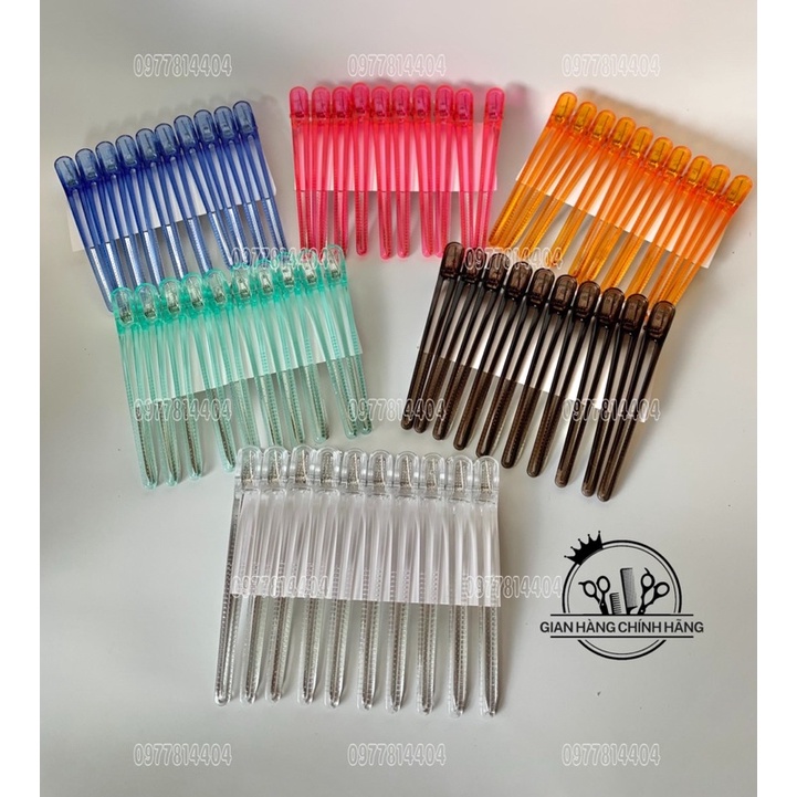 Kẹp chia tóc Pastel trong suốt, kẹp cắt tóc nhôm cao cấp, kẹp vịt cắt tóc