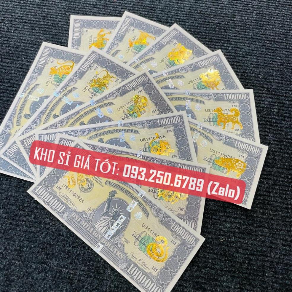 Tiền lì xì 1 Triệu USD mạ vàng 12 con giáp ý nghĩa phong thủy - tặng kèm bao lì xì