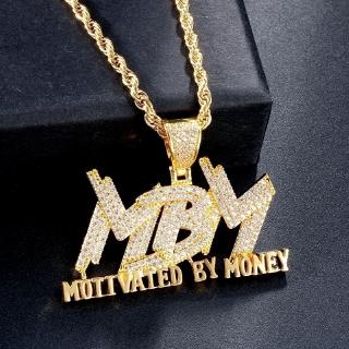 Dây Chuyền Hip Hop Mặt Chữ Iced Out Đính Đá Zircon MBM Cho Nam