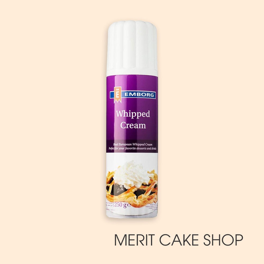 Kem xịt Whipped Cream Emborg 250ml