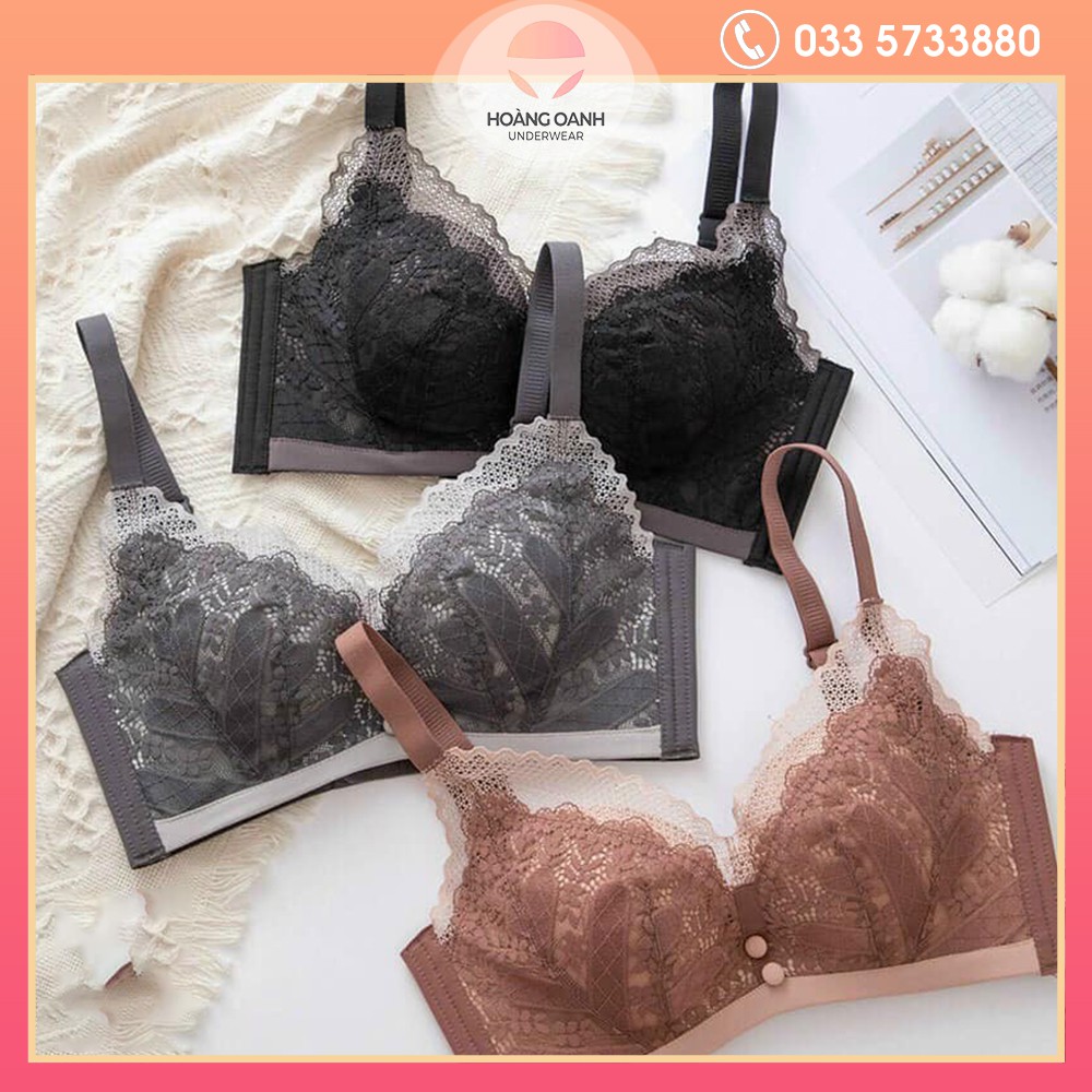 Bộ cao cấp Hoàng Oanh Underwear, set nội y mút nâng ngực không gọng mã 096