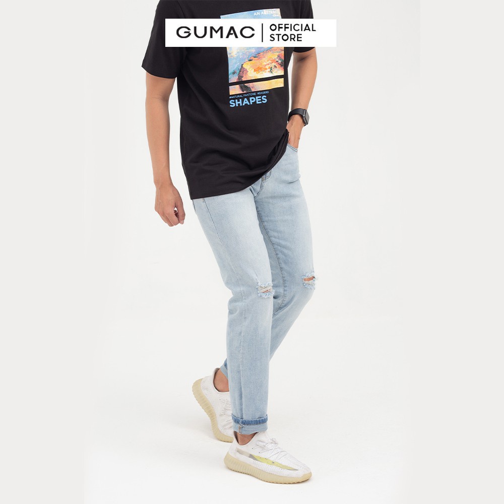 Áo thun nam in hình GUMAC phong cách lịch lãm, bảnh bao ATNB883