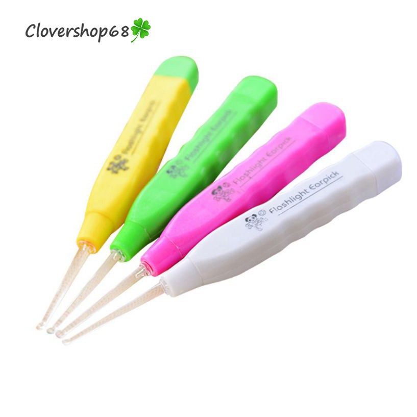 Dụng Cụ Lấy Ráy Tai Có Đèn Đầu Mềm An Toàn Cho Bé - Lấy ráy tai có đèn 3 đầu    🍀 Clovershop68 🍀