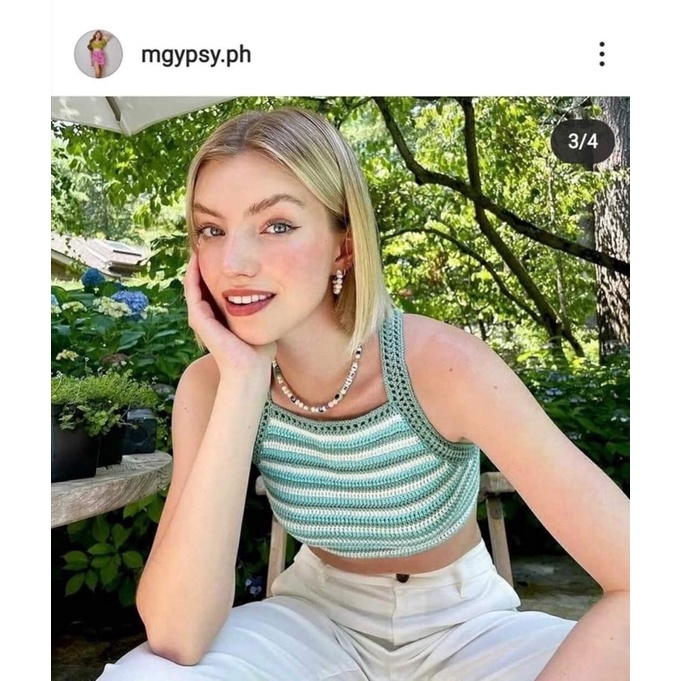 ÁO CROPTOP LEN MÓC