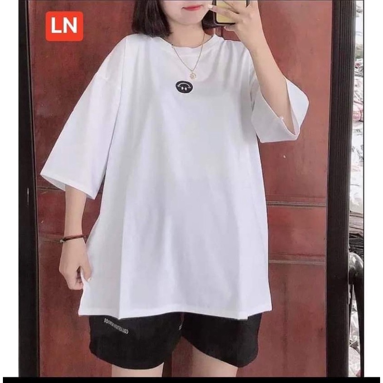Bộ áo phông mặt cười ngược +quần đùi chữ nhỏ LN11