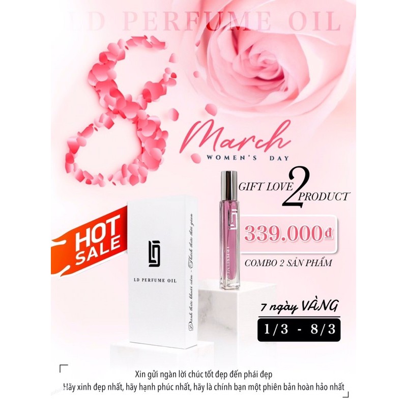 Tinh dầu nước hoa Pháp LD PERFUME OIL 12ml