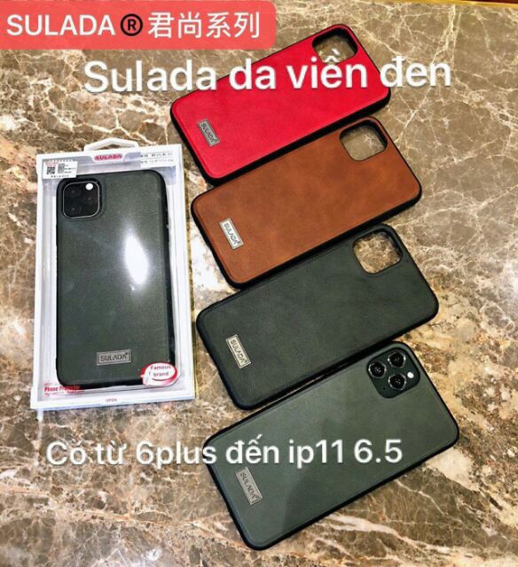 ỐP LƯNG DA SULADA CHO IPHONE 11, 11 PRO, 11 PRO MAX VIỀN DẺO SIÊU SANG