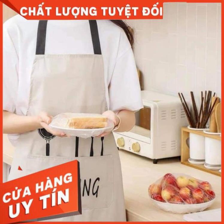 Hot -  Sét 100 Màng Bọc Thực Phẩm PE Có Chun Bo Tái Sử Dụng Được Nhiều Lần HCM.