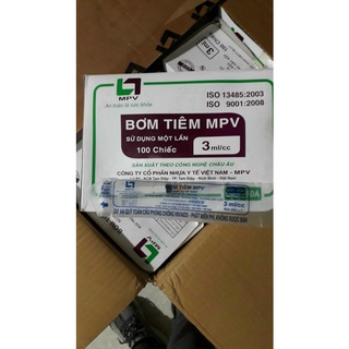 Bơm tiêm 3cc MPV (HỘP 100 CÂY)