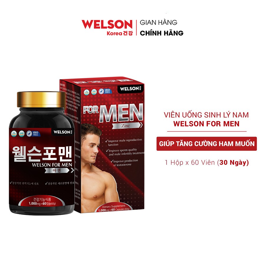 Tăng Cường Sinh Lý Nam Welson For Men hộp 60 viên | BigBuy360 - bigbuy360.vn