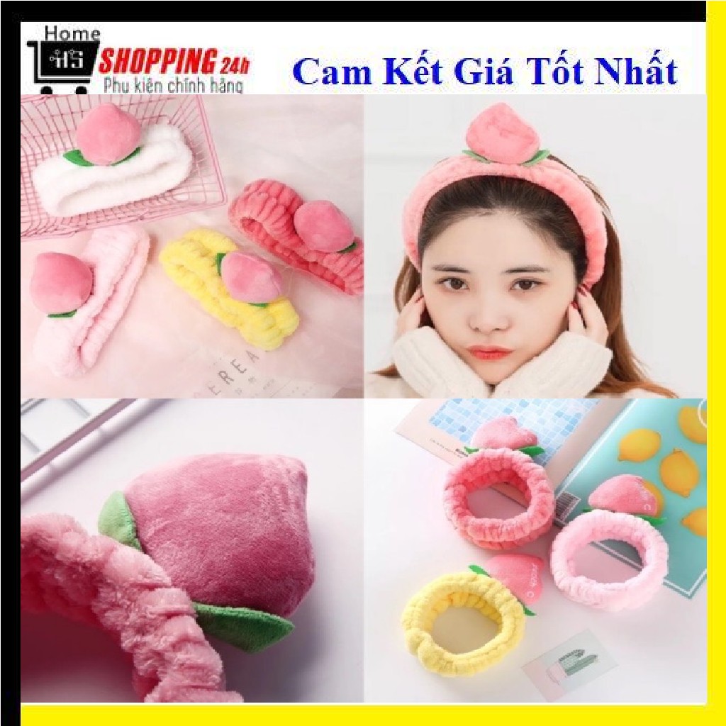 Băng Đô Rửa Mặt Hình Trái Đào Tiên Xinh Xỉu - Phụ Kiện Tóc Xinh Cho Các Nàng Thêm Cute