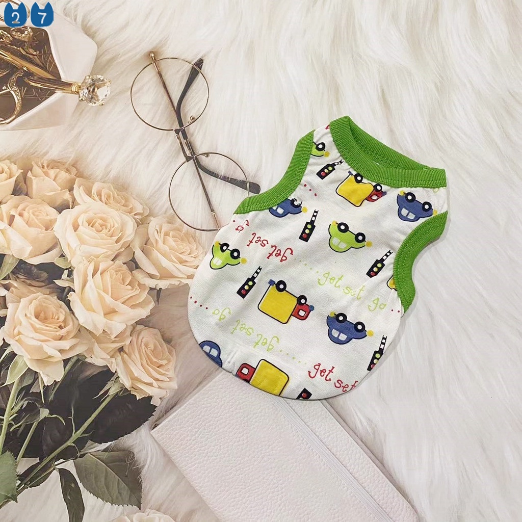 Áo Thun MùA Hè, HọA TiếT HoạT HìNh Cho Thú Cưng