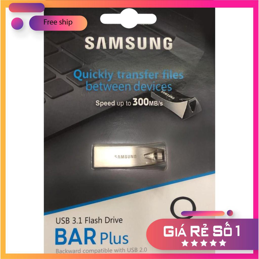 Ổ ĐĨA FLASH USB 3.1 SAM SUNG BAR PLUS 32GB/16GB/8GB/4GB CHỐNG NƯỚC - BH 12 THÁNG