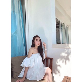 VÁY TRỄ VAI TAY BỒNG DÁNG SUÔNG, TJT CÒI 1