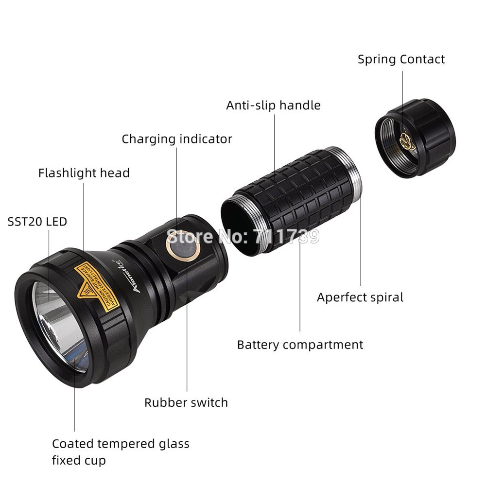 Đèn pin Alonefire H44 SST20 siêu sáng chống thấm nước tiện dụng